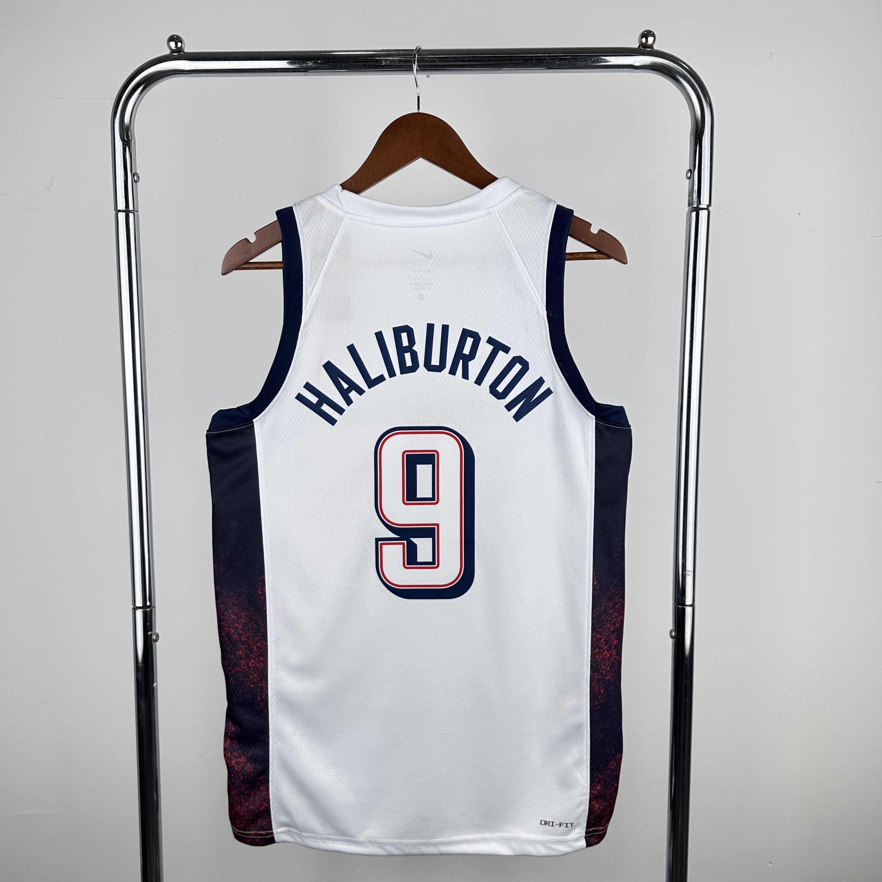 2024 Olympic USA #9 Haliburton White Nike NBA Jersey